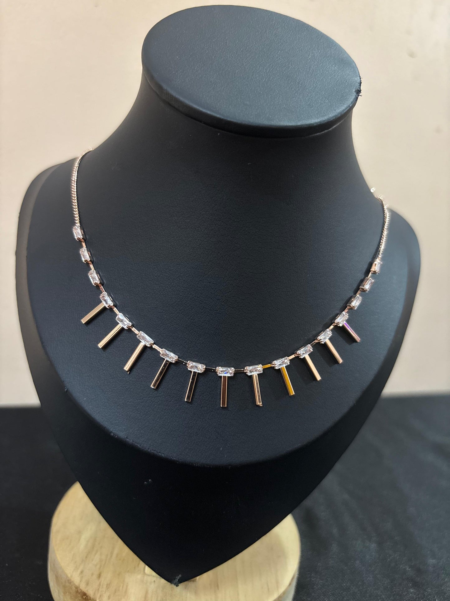 Elegant Rose Gold Choker & Necklace | Convertible 2-in-1
