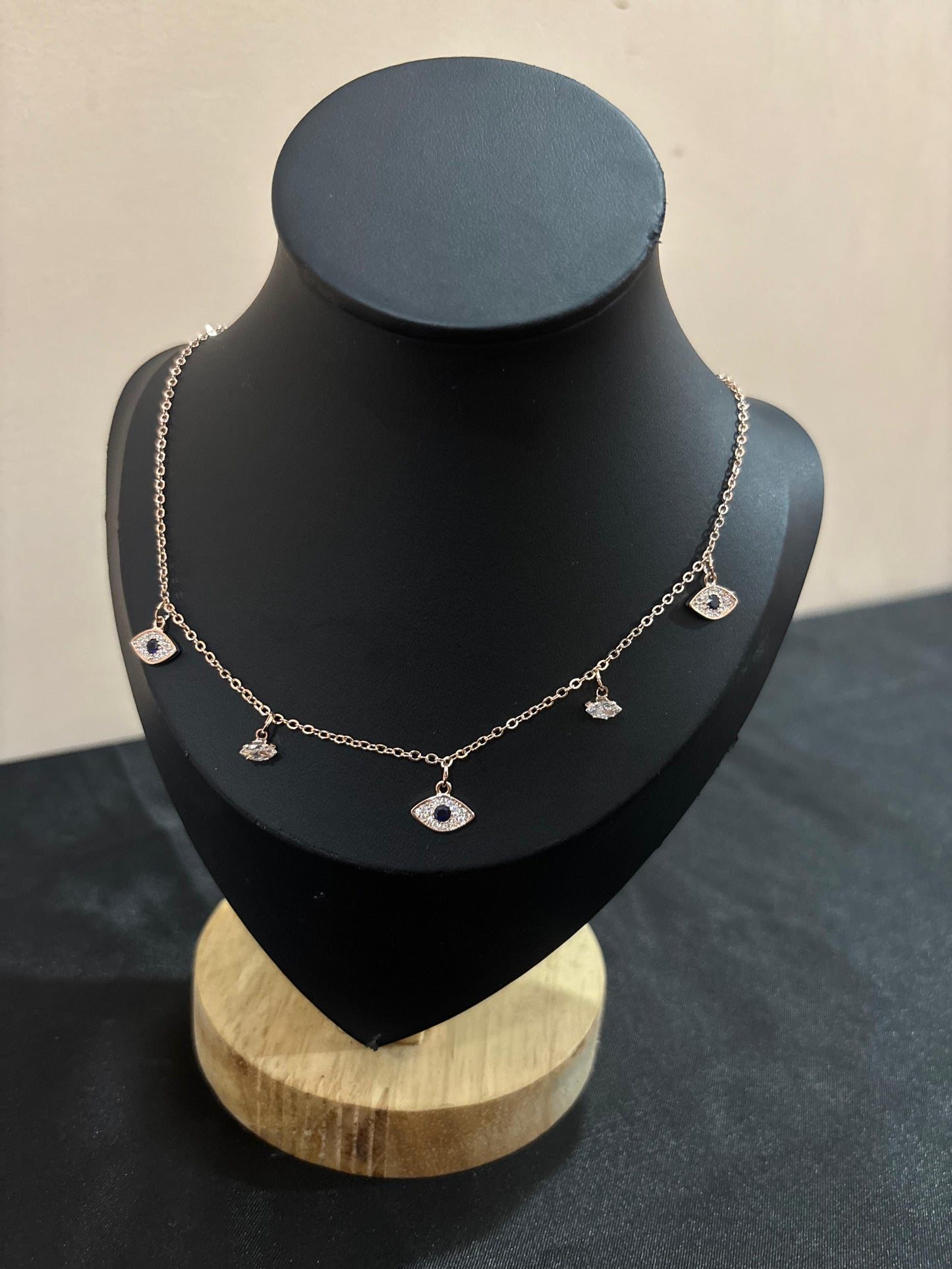 Rose Gold Evil Eye Choker & Necklace | Protective 2-in-1 Amulet