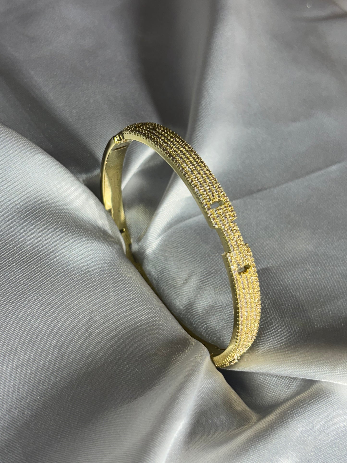 Exclusive Diamond Kada - Gold Finish | Premium Designer Kada