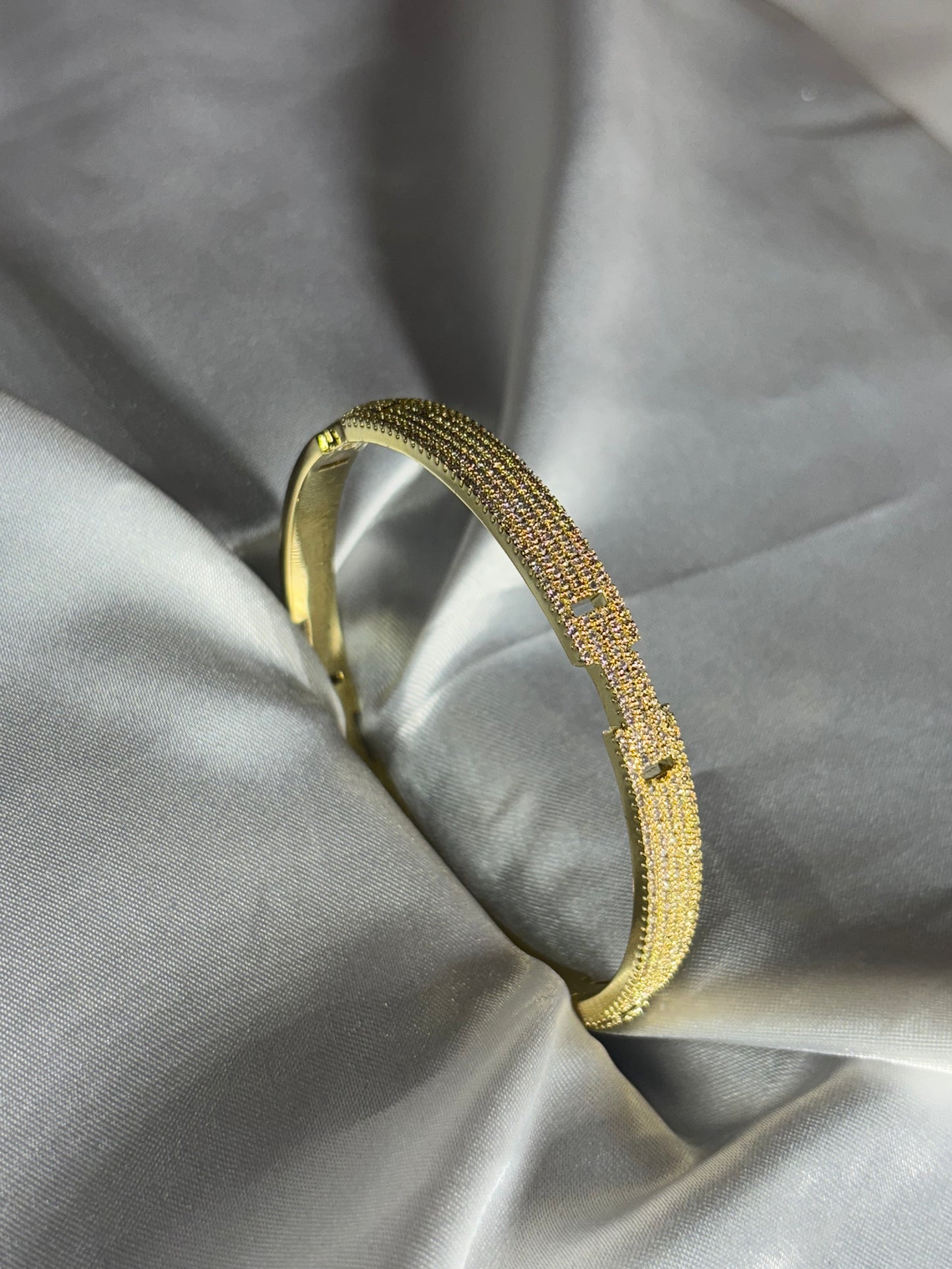Exclusive Diamond Kada - Gold Finish | Premium Designer Kada