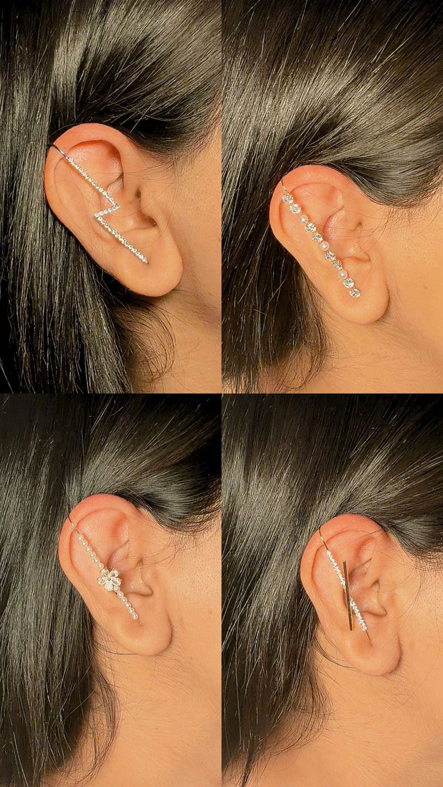 Trendy Ear Cuffs for Women – Minimal Statement Jewellery (Pair of 2)