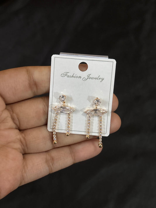 Dainty Marquise Crystal Dangle Earrings
