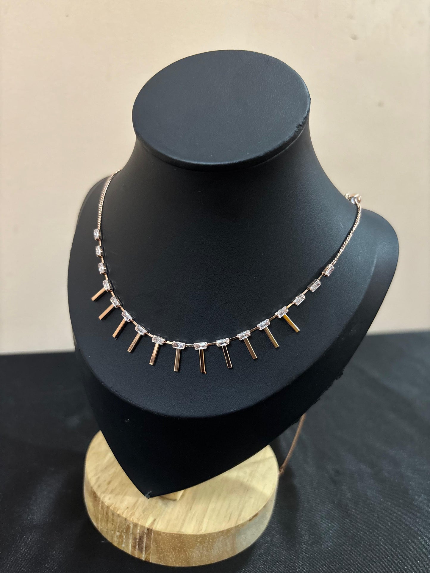 Elegant Rose Gold Choker & Necklace | Convertible 2-in-1