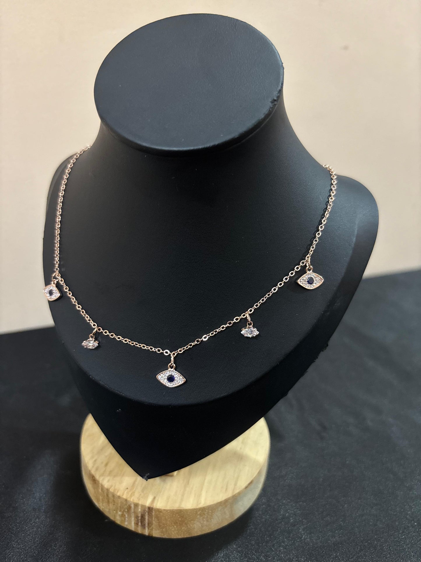 Rose Gold Evil Eye Choker & Necklace | Protective 2-in-1 Amulet