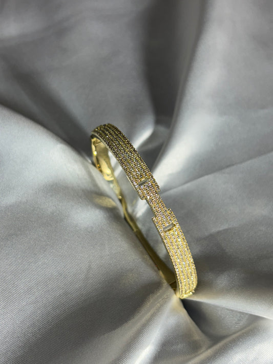 Exclusive Diamond Kada - Gold Finish | Premium Designer Kada