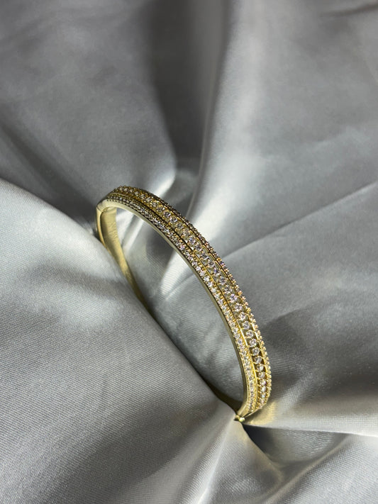 Luxury Diamond Kada with Gold Look | Designer Bridal Kada Collection