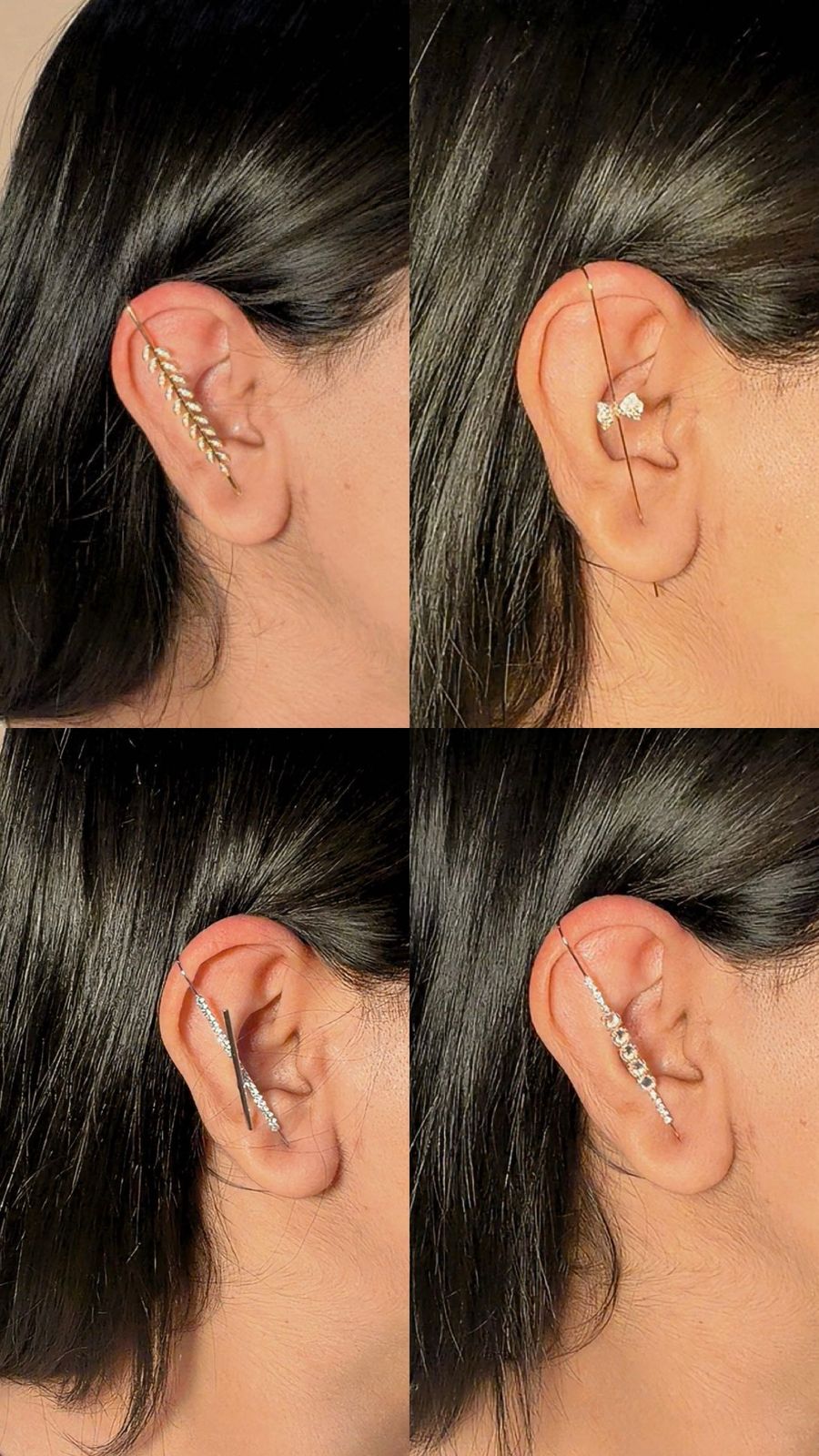 Trendy Ear Cuffs for Women – Minimal Statement Jewellery (Pair of 2)