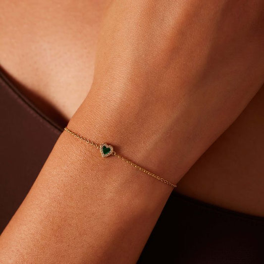 Emerald Heart Bracelet